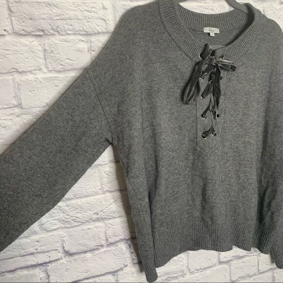 Rails Cashmere Wool Blend Olivia Lace Up Sweater C32 - Picture 8 of 14